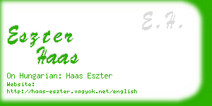 eszter haas business card